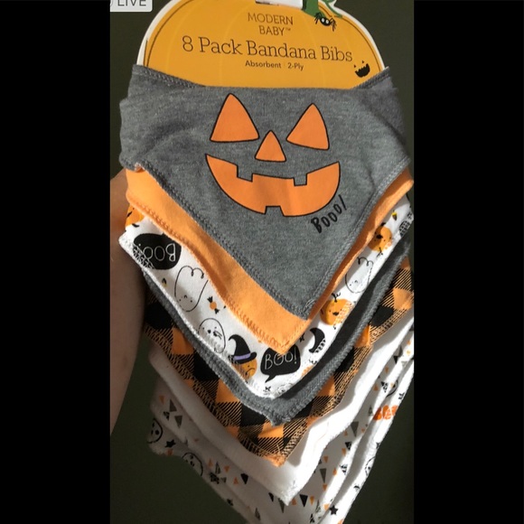 modern baby Other - 8 Bandana-Style Bibs for Baby's Halloween